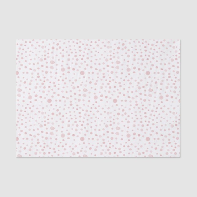 Rose Confetti Watercolor Dots Tissue Paper (Front)