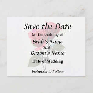 Rose Couple Announcement Postcard