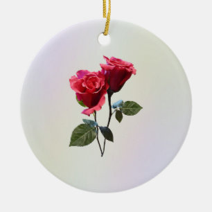 Rose Couple Ceramic Tree Decoration