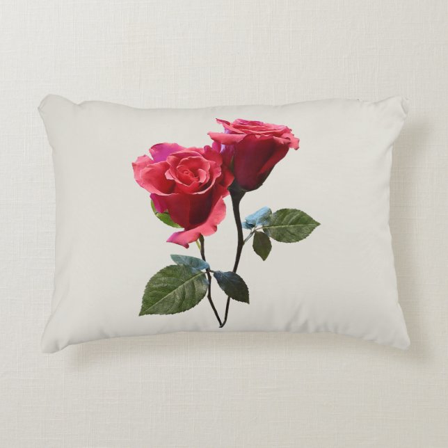 Rose Couple Decorative Cushion (Front)