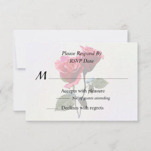 Rose Couple RSVP Card