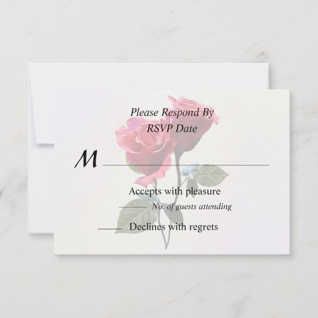 Rose Couple RSVP Card (Front)