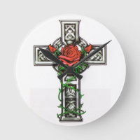 Rose cross tattoo design