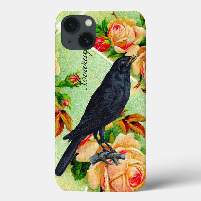 Rose Crow Courage Case-Mate iPhone Case (Back)
