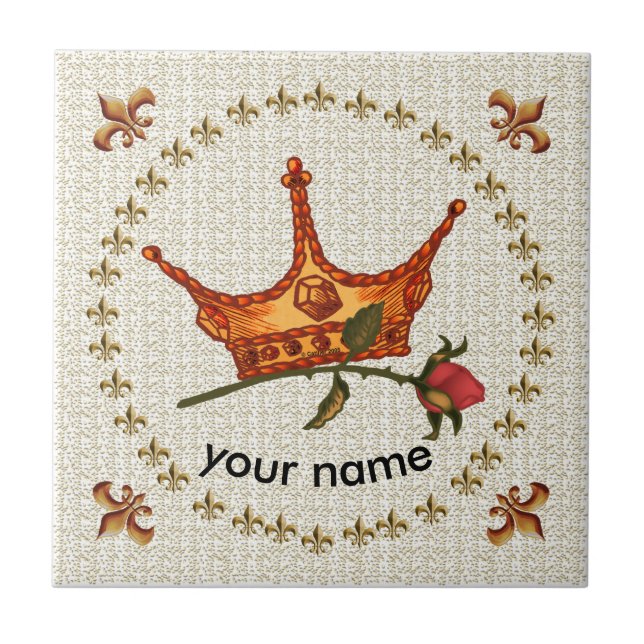 Rose Crown  Tile (Front)