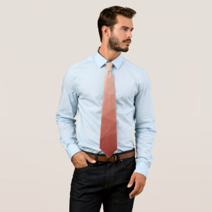 Rose dark red geometric mesh ombre pattern tie