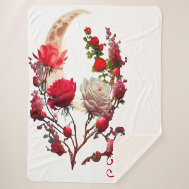 Rose day  sherpa blanket (Front)