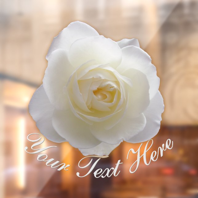 Rose Decal Personalised White Rose Window Cling (Sheet 2)