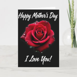 Rose Dew Drops Mothers Day Card