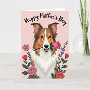 Rose Dog Mothers Day Art Card