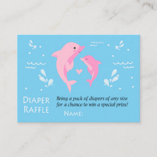 Rose Dolphin Diaper Raffle Tickets
