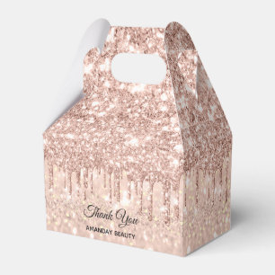 Rose Drips Glitter Sweet 16th Bridal Shower Favour Box