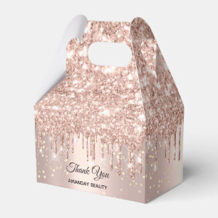 Rose Drips Glitter Sweet 16th Bridal Wedding Glam Favour Box