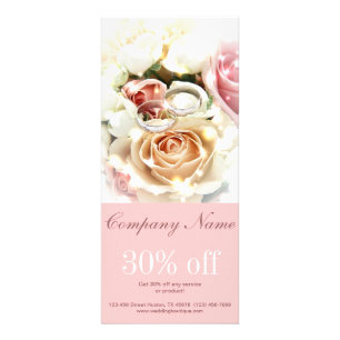 rose engagement rings wedding photographer rack card