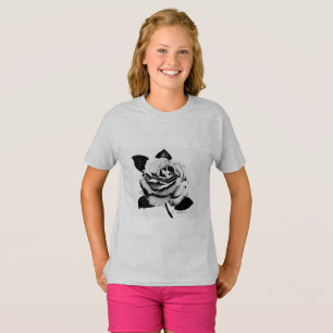 Rose Engraved Kids T-Shirt