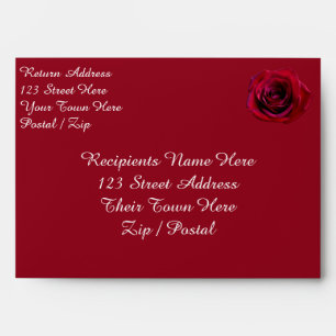Rose Envelopes Personalised Red Roses Envelopes