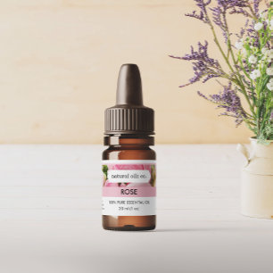 Rose Essential Oils Fragrance Bottle Label