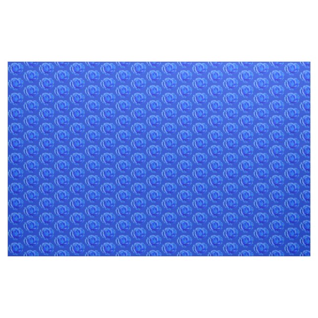 Rose Fabric Blue Rose Fabric Cotton or Poly (Fat Quarter)