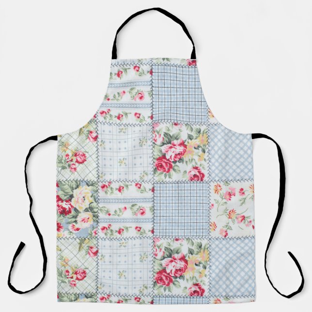 Rose Fabric: Elegant Background Design Apron (Front)