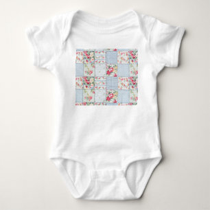 Rose Fabric: Elegant Background Design Baby Bodysuit
