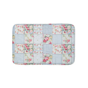 Rose Fabric: Elegant Background Design Bath Mat
