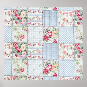 Rose Fabric: Elegant Background Design Poster