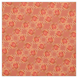 Rose Fabric Orange Rose Fabric Customised Textiles
