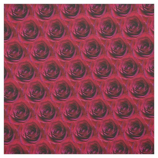 Rose Fabric Red Rose Fabric Cotton or Poly Custom (Swatch)
