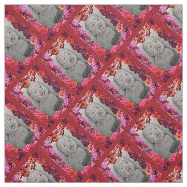 Rose Fabric Rose Frame Fabric Custom Photo Fabric (Swatch)