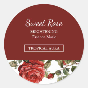 Rose Facial Mask Label
