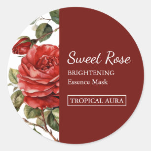 Rose Facial Mask Label