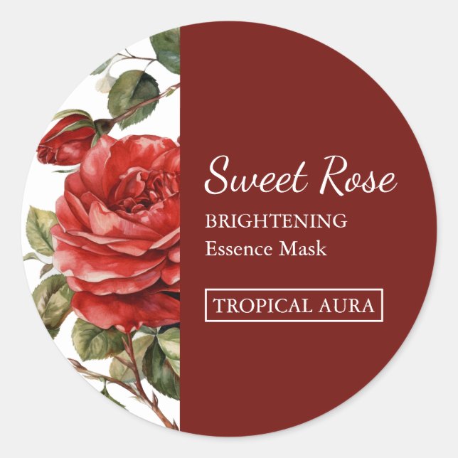 Rose Facial Mask Label (Front)