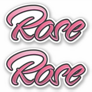 Rose faded pink sticker embroiderset