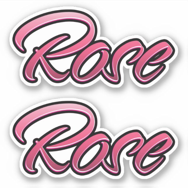 Rose faded pink stickers sticker set (Front)