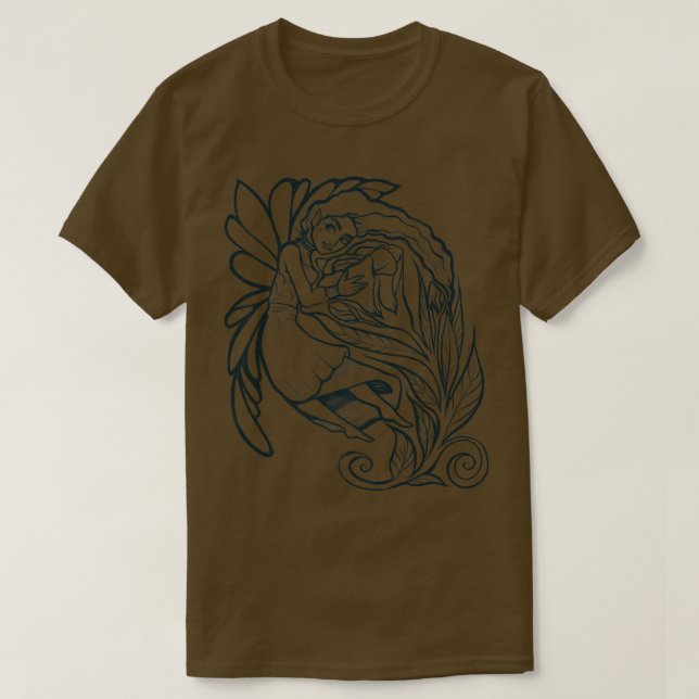 Rose Fairy Goddess Art T-Shirt (Design Front)