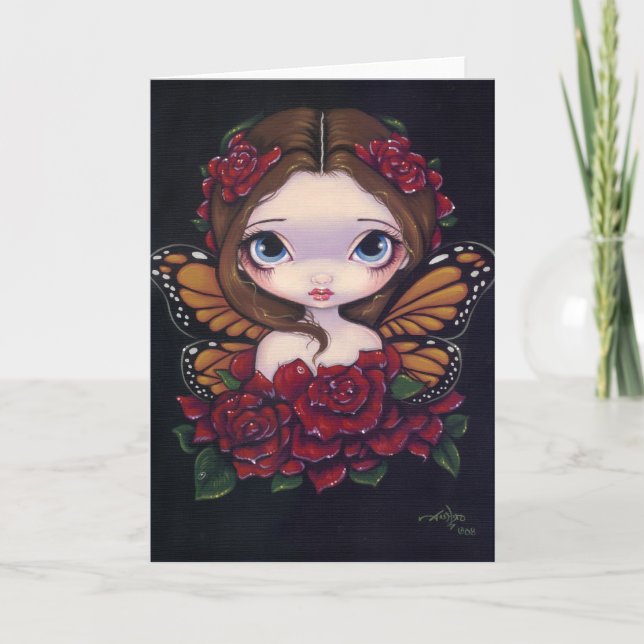 "Rose Fairy" Greeting Card (Front)