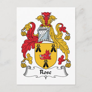 Rose Family Crest Postcard