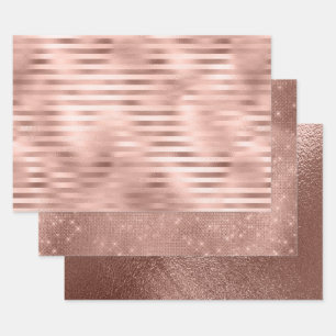 Rose Faux Foil Mix and Match 1 Wrapping Paper Sheet