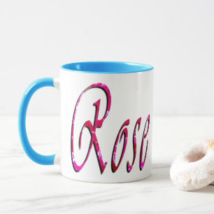 Rose Female Name Logo, Mug