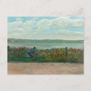 Rose Fence at Lake Starnberg Wilhelm Trübner Postcard