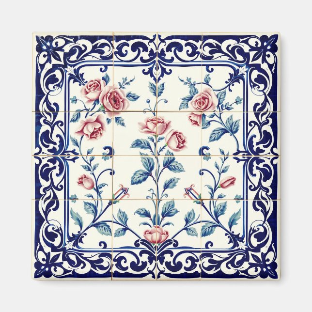 rose filigree magnet (Front)