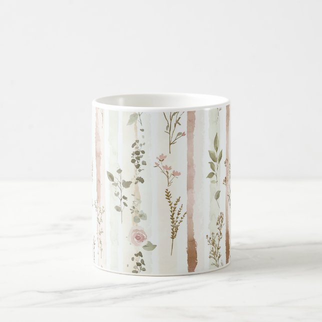 Rose Floral Abstract Coffee Mug (Center)