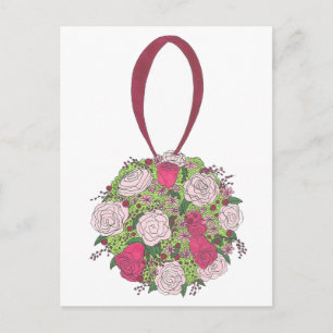 Rose Floral Ball Wedding Save the Date Postcards