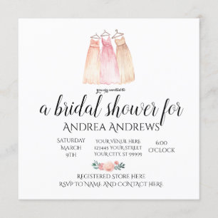 Rose Floral Bridal Shower Invitation