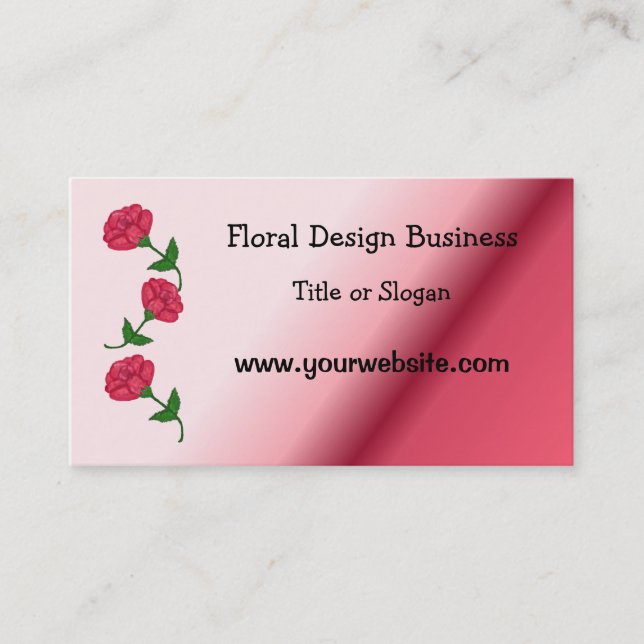 Rose Floral Business Design Card (Front)