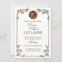 Rose Floral Elegant Wedding Save the Date Seal