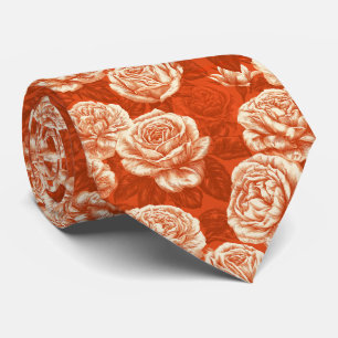 Rose Floral Engagement Garden Wedding Tie