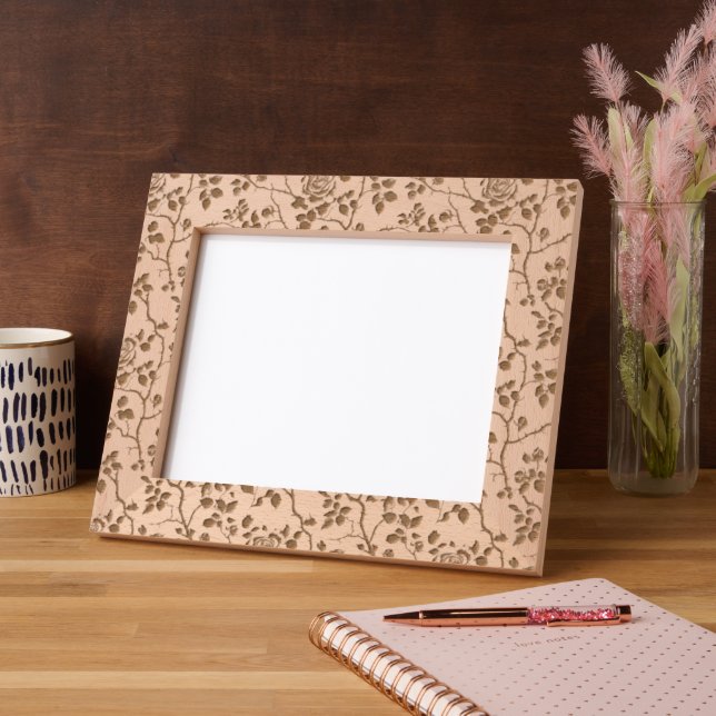 Rose Floral Etched Frames (Left)