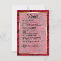 Rose Floral Gold Islamic Wedding Detail 