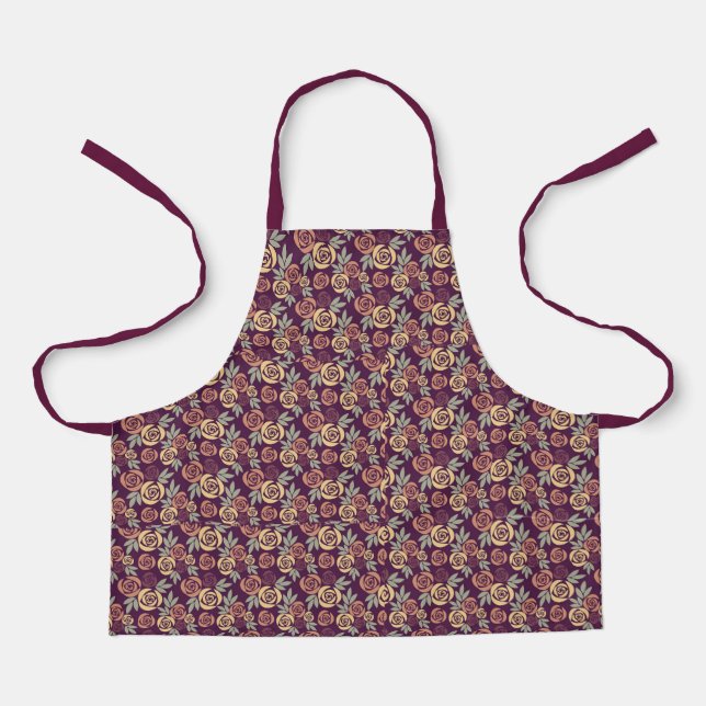 Rose floral greenleaf patterns  apron (Front)